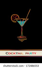 Cocktail party card design menu