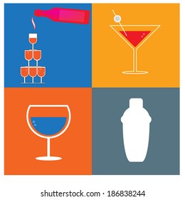 cocktail party concept vector