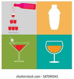 cocktail party concept vector