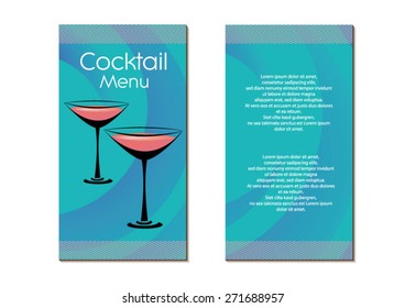 Cocktail party design menu background