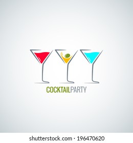 cocktail party glass menu background