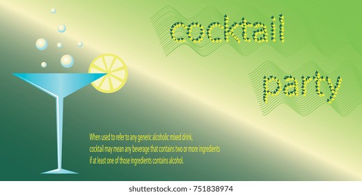 cocktail party in green colors