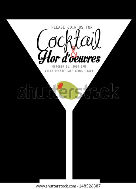 cocktail party invitation template vectorillustration stock cocktail party invitations templates free