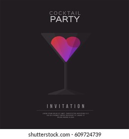 Cocktail Party layout for banners, wallpaper, flyers, invitation, posters, brochure, voucher discount.Vector illustration template