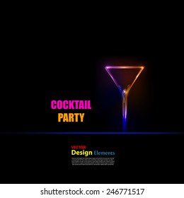cocktail party light design background, easy editable