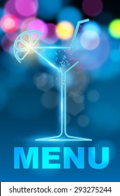 Cocktail party menu (vector image)