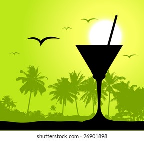 Cocktail party on the beach