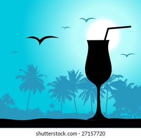 Cocktail party on the beach