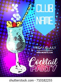 Cocktail party poster design.