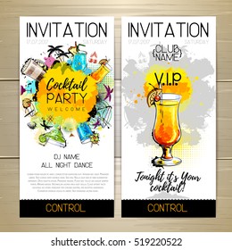 Cocktail Party Poster. Invitation Design.