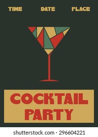 cocktail party retro poster