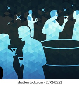 cocktail party. vector illustration