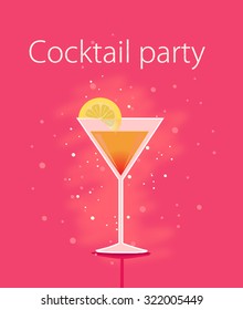 Cocktail party, vector illustration