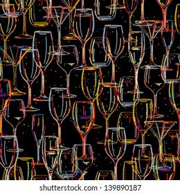Cocktail party-seamless pattern design