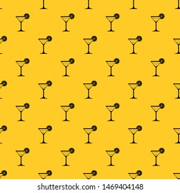Cocktail pattern seamless vector repeat geometric yellow for any design