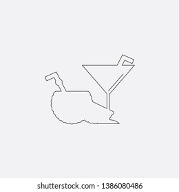 cocktail pool bar icon sign signifier vector