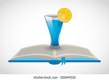 cocktail recipe book design, vector illustration eps10 graphic 