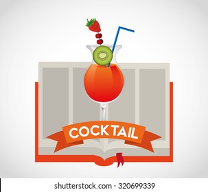 cocktail recipe book design, vector illustration eps10 graphic 