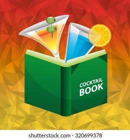 cocktail recipe book design, vector illustration eps10 graphic 