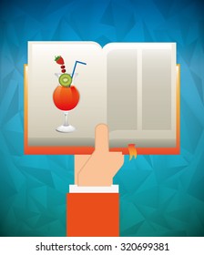 cocktail recipe book design, vector illustration eps10 graphic 