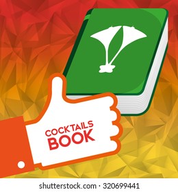 cocktail recipe book design, vector illustration eps10 graphic 