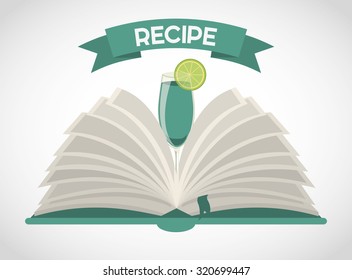 cocktail recipe book design, vector illustration eps10 graphic 