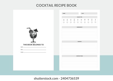 Cocktail Recipe Book Kdp Interior