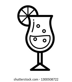 Cocktail, refreshing juice icon 