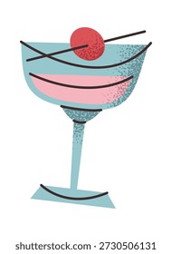 Cocktail refreshment drink sticker design