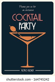 cocktail retro poster