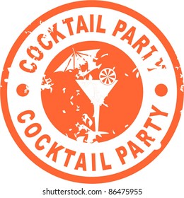Cocktail rubber stamp