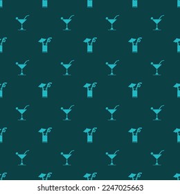 Cocktail seamless pattern background. Vector texture illustration.