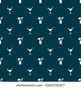 Cocktail seamless pattern background. Vector texture illustration.