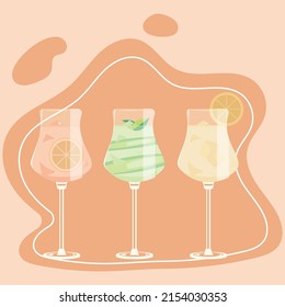 COCKTAIL SET VECTOR ART AND ILLUSTRATIO