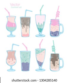 Cocktail set. Vector illustration