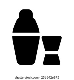 Cocktail shaker against icon, beverage, drink, vector illustration