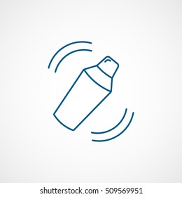 Cocktail Shaker Blue Line Icon On White Background