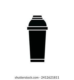 Cocktail shaker icon isolated on white background. Vector Illustration.