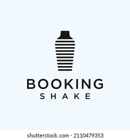Cocktail shaker logo design vector illustration