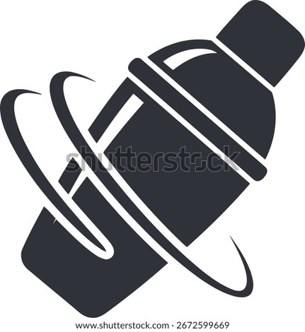 Cocktail shaker motion icon vector