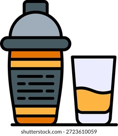 Cocktail Shaker New Creative Icon Design Vektor