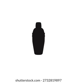 Cocktail shaker silhouette vector flat illustration design.