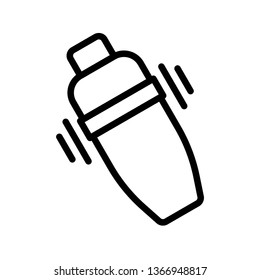 Cocktail shaker vector illustration, Beverage line design icon