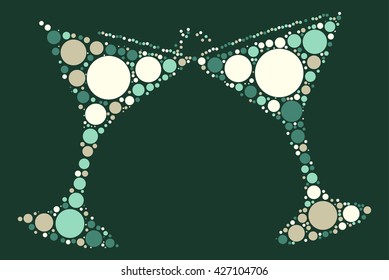 cocktail shape design by color point