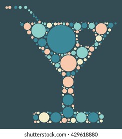 cocktail shape design by color point