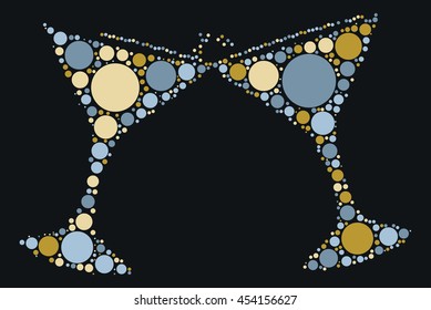 cocktail shape vector design by color point