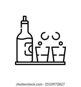 Cocktail Shorts Outline Icon, Vector illustration