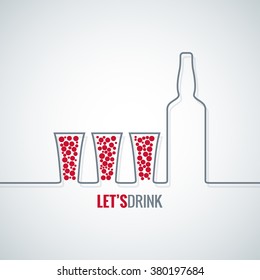 cocktail shot design vector background