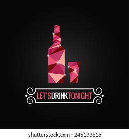 cocktail shot poly design background