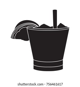 Cocktail silhouette isolated on a white background, Vector illustration